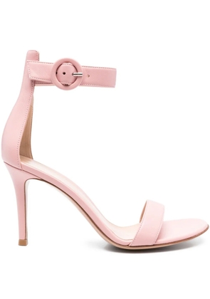 Gianvito Rossi 90mm Portofino ankle-strap leather sandals - Pink