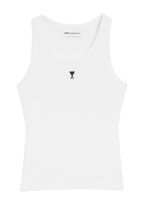 AMI Paris Ami De Coeur logo-detail tank top - White