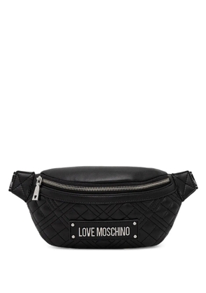 Love Moschino quilted-design zip-fastening belt bag - Black
