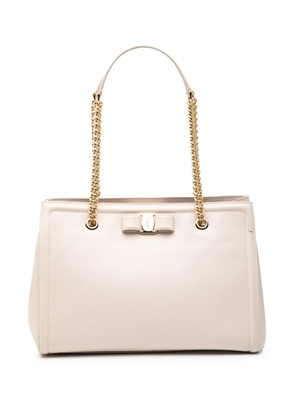 Ferragamo Pre-Owned 2010-2020 Grained Calfskin Vara Melike Tote shoulder bag - Brown