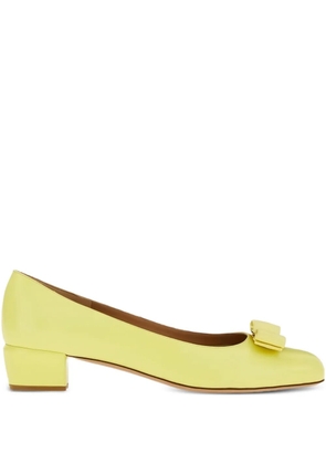 Ferragamo leather ballet flats - Yellow