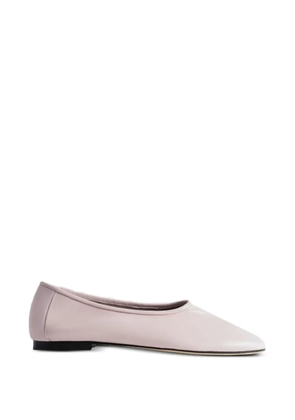 BY FAR Prudence leather ballet flats - Pink