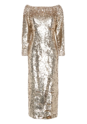 Jenny Packham Ballroom Blitz sequined midi dress - Gold