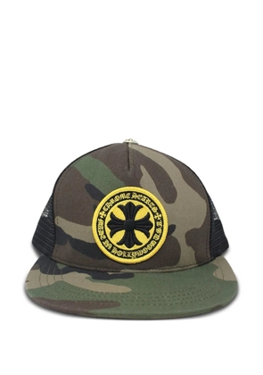 Chrome Hearts cross seal stamp trucker hat - Green