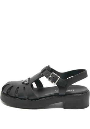 Prada Pre-Owned Monolith rubber sandals - Black