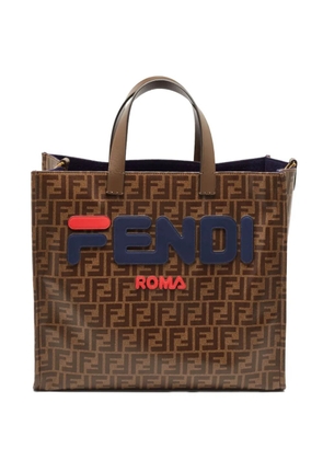Fendi Pre-Owned x Fila Zucca-pattern tote bag - Brown