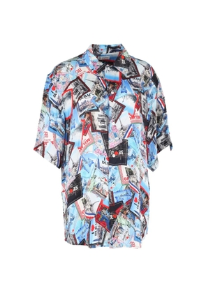 Balenciaga Pre-Owned cities silk shirt - Blue