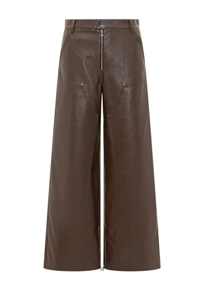 MSGM leather trousers - Brown
