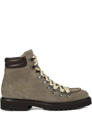 Doucal's lace-up suede hiking boots - Grey