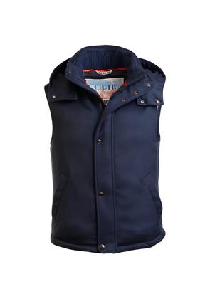 Kiton hooded gilet - Blue