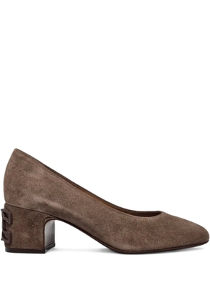 Casadei cutout block-heel pumps - Brown