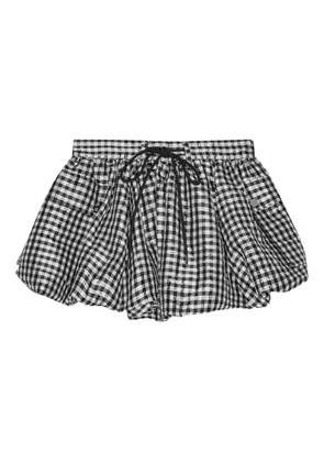 GANNI checked bubble skirt - Black