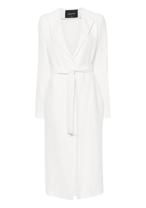 Fabiana Filippi spread-collar belted coat - White