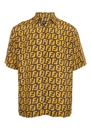 Fendi Pre-Owned logo-print shirt - Brown