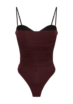 Elisabetta Franchi gathered bodysuit - Black