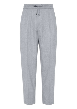 Brunello Cucinelli pressed-crease wool trousers - Grey