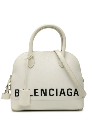 Balenciaga Pre-Owned 2018 S Grained Calfskin Ville Top Handle Bag satchel - White