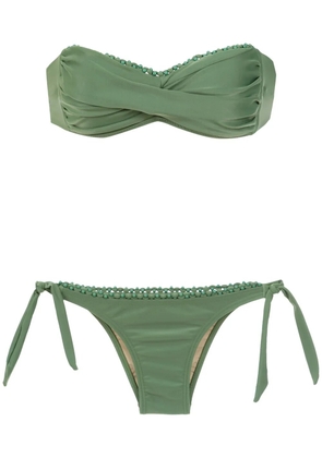 Amir Slama embroidered bikini - Green