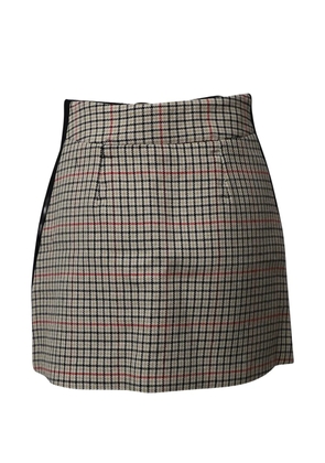 Maje check-panel mini skirt - Neutrals