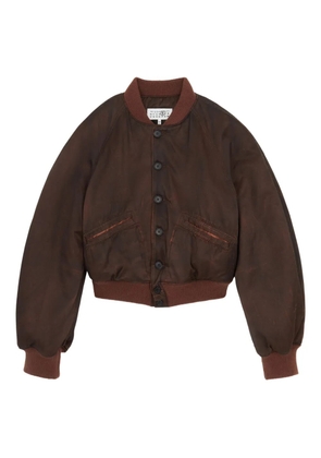MM6 Maison Margiela button-up bomber jacket - Brown