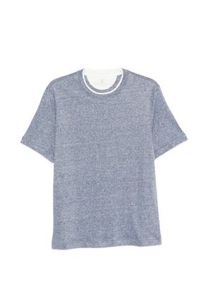 Brunello Cucinelli trimmed T-shirt - Blue