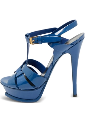 Saint Laurent Pre-Owned Tribute platform sandals - Blue