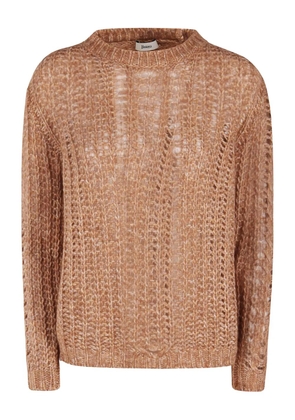 Herno openwork sweater - Brown
