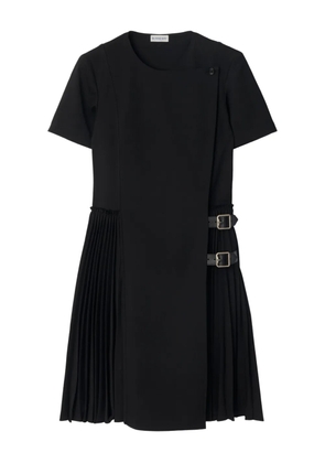 Burberry pleated wrap mini dress - Black