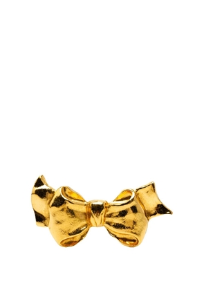 CHANEL Pre-Owned 1970-1980 Gold Plated Bow Brooch costume brooch