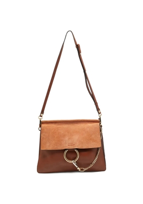 Chloé Pre-Owned medium Faye ring-chain leather shoulder bag - Brown