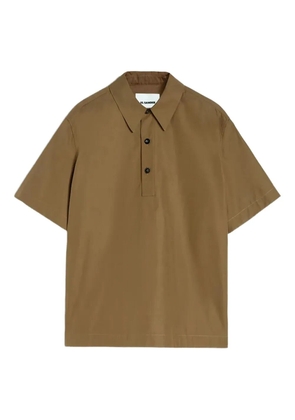Jil Sander taffeta cotton shirt - Brown