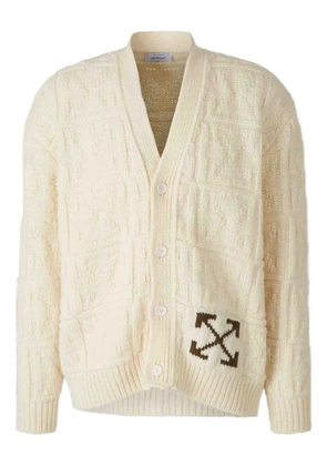 Off-White V-neck cardigan - Neutrals