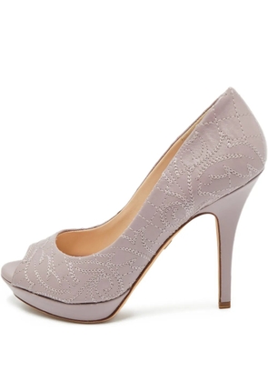 Versace Pre-Owned embroidery platform pumps - Purple