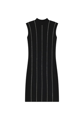HUGO rhinestone embellished ribbed mini dress - Black