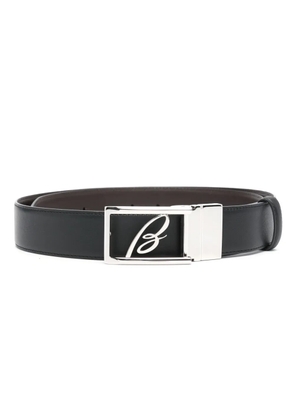 Brioni logo-buckle reversible belt - Black