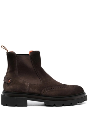 Santoni leather Chelsea boots - Brown