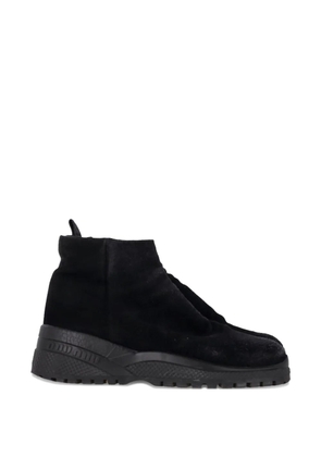 Miu Miu Pre-Owned zipped suede ankle boots - Black