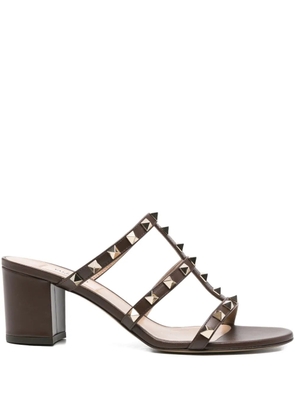 Valentino Garavani 60mm Rockstud-embellished sandals - Brown