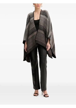 Missoni chevron knitted poncho - Neutrals