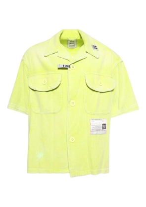 Maison MIHARA YASUHIRO corduroy short-sleeve shirt - YELLOW