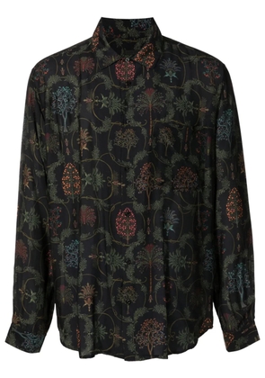 Osklen floral-print long-sleeve shirt - Black