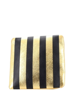 CHANEL Pre-Owned Kheops Pyramid Bag Striped Lambskin clutch bag - Black