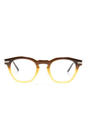 Oliver Peoples gradient-effect round-frame glasses - Brown