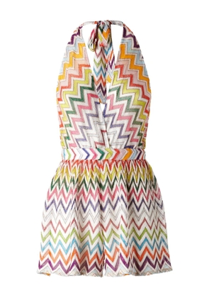 Missoni Zigzag-pattern playsuit - White