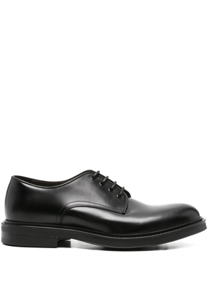 Green George leather derby shoes - Black