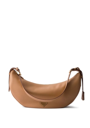 Prada large Demi Lune shoulder bag - Brown