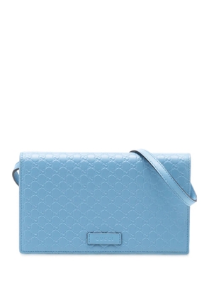 Gucci Pre-Owned 2000-2015 Microguccissima Wallet on Strap crossbody bag - Blue