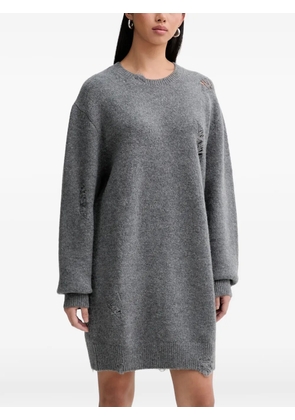 IRO distressed long-sleeve dress - Grey