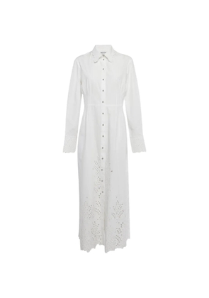 Paco Rabanne Pre-Owned broderie-anglaise midi dress - White