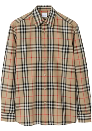 Burberry Vintage Check-pattern cotton shirt - Neutrals